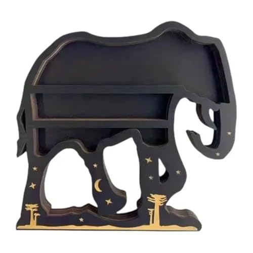 Support mural en bois éléphant : rangez vos cristaux sans encombrer