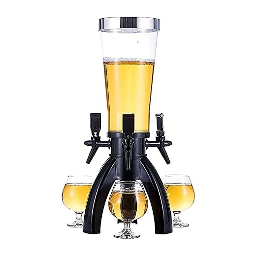 GAODINGD tireuse a Biere Pro,Girafe Biere Distributeur de Distributeur de bière 3L Distributeur de Boissons avec 3 robinets et Tube de Glace pour la fête KTV Restaurant Buffet Barbecue
