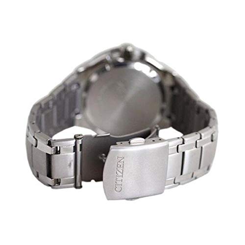 Citizen Marinaut BM0980-51E - Reloj analógico de Cuarzo para Hombre, Correa de Titanio Color Plateado (Solar)