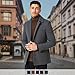MODFUL Herren Kurzer Wollmantel Warm Wolle Lässiger Mantel Peacoat Slim Fit für Business (Grau, M)