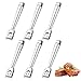 Küchenzange 6 STÜCKE Kochzange Edelstahl Zange Küche Grillzange Servierzange Nudelzange Bratzange für Gemüse, Toastbrot, Gebäck, Sandwich, Grill, Eis, Klein, 16,8CM, Lächeln Design
