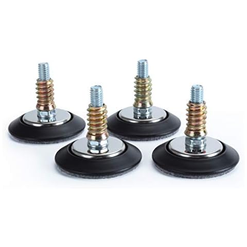 HOTTARGET Furniture Levelers - Adjustable Leveling Legs for Tables Chairs Cabinets Felt Pads Included (4, D64mm Black) Cover