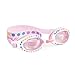 Dots Swimming Goggles For Kids by Bling2O - Anti Fog, No Leak, Non Slip and UV Protection - Sorbet Pink Colored Fun Water Accessory Includes Hard Case