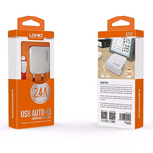 Cargador rápido iOS de 12W con cable Lightning de 1 metro para iPhone