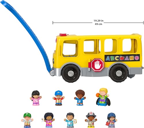 image for Fisher-Price Little People Toddler Toy Big Yellow School Bus & Communi