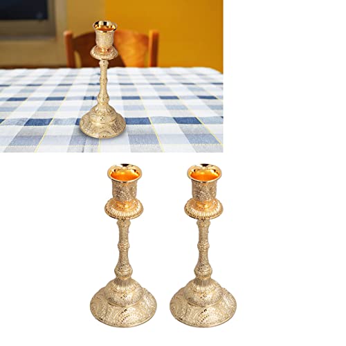 Castiçal dourado de metal para pilar castiçal, suportes de castiçal para decoração de casamentos, de