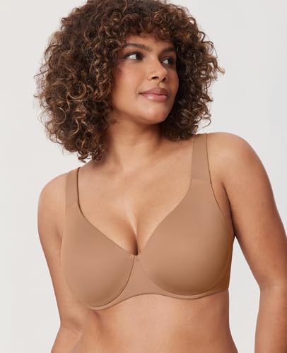 Image of DELIMIRA Minimizer Bras for Women Full Coverage Plus Size Underwire Unlined Supportive Seamless Bra