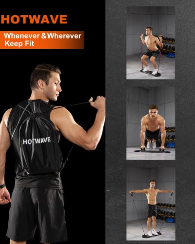 Hotwave 20 In 1 Push Up Board With 15 Gym Accessories.pushups Bar With Resistance Bands,Portable Home Workout Equipment,Strength Fitness Training For Men And Women #TOP4