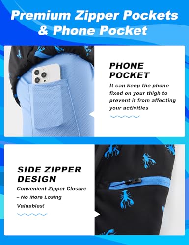 APTRO Mens Swim Trunks with Compression Liner 5" Quick Dry Bathing Suit Swim Shorts with Zipper Pockets Board Shorts Swimsuit2