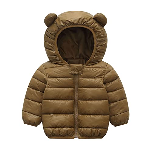 Image of WUSENST Baby Boys Girls Winter Coats Hoods Light Puffer Down Jacket Outwear