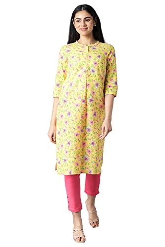 Image of Aurelia Women's Cotton Regular Fit Printed Kurta