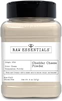 White Cheddar Cheese Powder | Rich and Creamy | Add a Cheese Kick to Sauces, Soups and Marinades | Non-GMO, Gluten Free | 10 Ounce Bottle