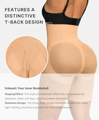 Image of SHAPELLX Shapewear for Women Tummy Control Underwear High Waist Butt Lifting Shorts Seamless Slimmer Womens Body Shaper