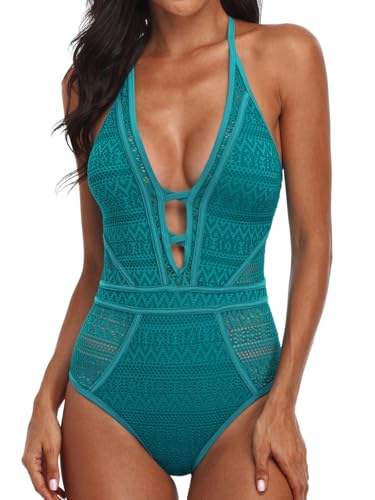 SOCIALA Womens Swimsuits Crochet One Piece...