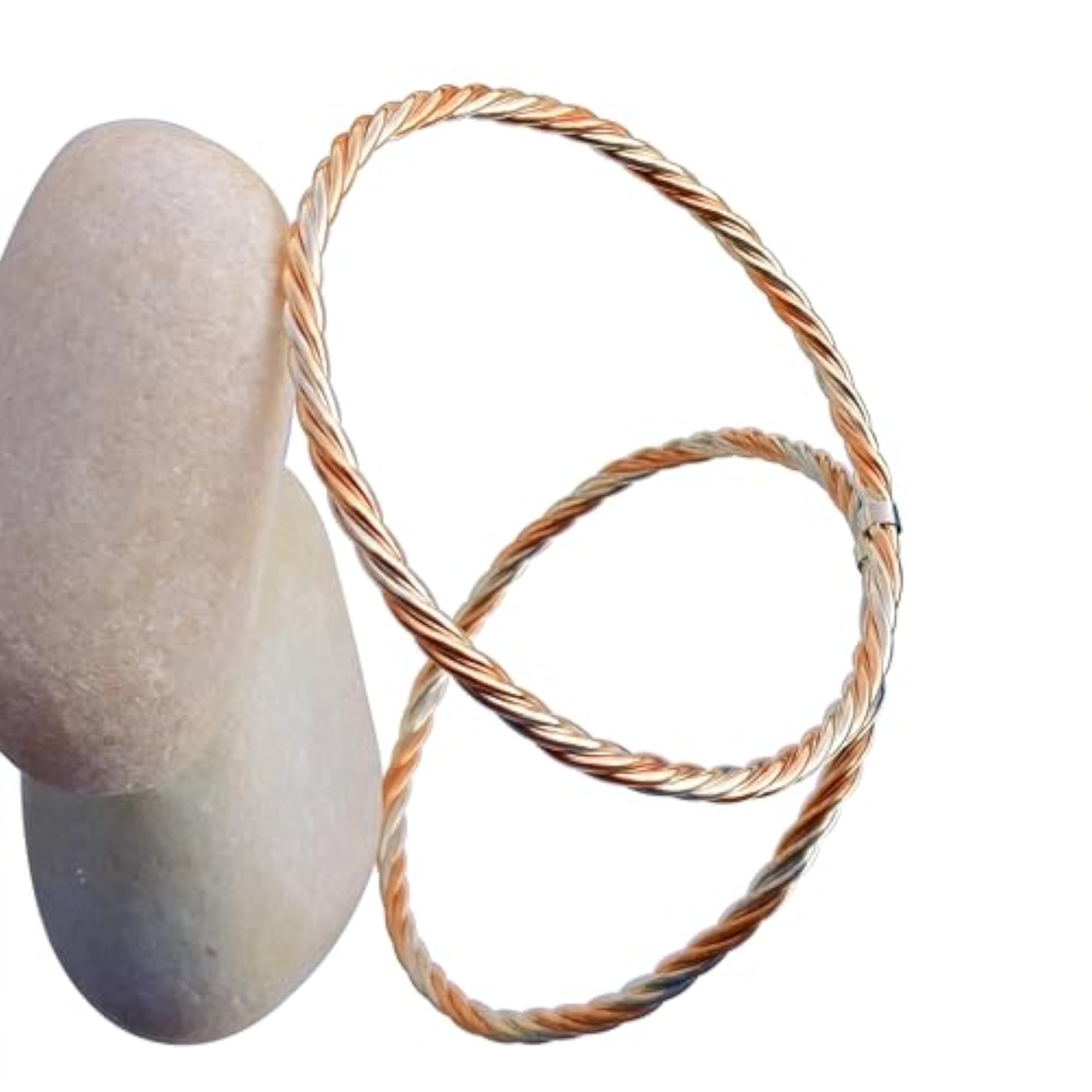 Traditional 925 Sterling Silver & Copper Kada Bangle for Women