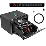 QINGENO Biometric Gun Safe for Pistols - Sliding Away...