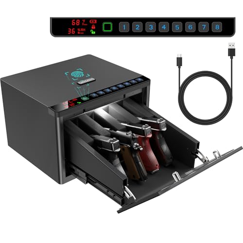 QINGENO Biometric Gun Safe for Multiple Pistols