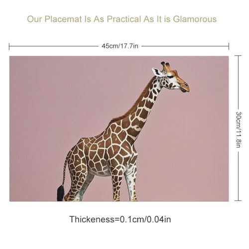 Set de table en PVC de qualité supérieure avec imprimé girafe moderne - 3