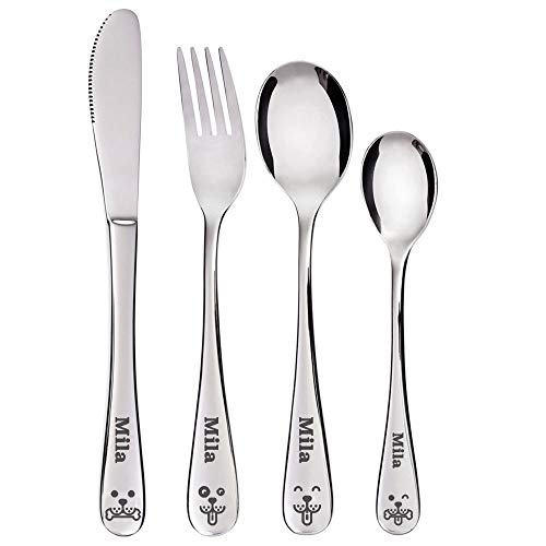 Kinderbesteck mit Namensgravur - Hund Cover