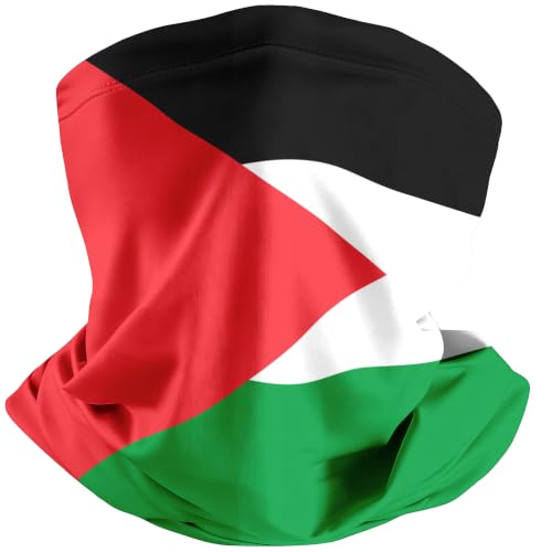 Multifunctional Palestine Flag Neck Gaiter Face Mask – Cooling Sun Protection Breathable Bandana for Motorcycle Cycling Fishing Outdoor Sports, Unisex