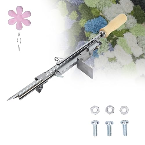 Pistolet à tapis manuel - Machine de bricolage facile à utiliser pour les débutants - Idéal pour les tapis à poils coupés - Outil pratique pour les projets de maison - Fonctionnement simple pour les