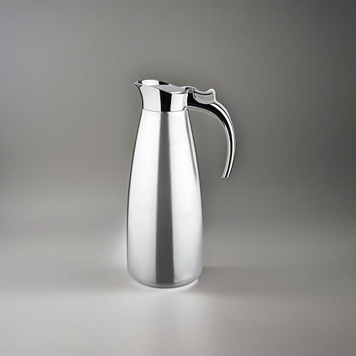 Miniatura 2 de VA-9345K 1 Litre 18/8 Stainless Steel Tableline Double-Walled Straight Shape Vacuum Pot with Flap Lid...