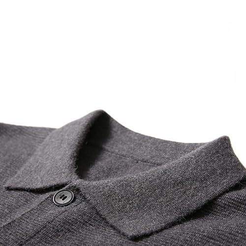 Men's Button Down Cardigan Lapel Sweater Relaxed Fit Casual Pockets Sweater Knitted Solid Soft Sweaters4