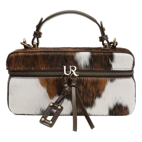 URBAN REVIVO UR Women Crossbody Bag Shoulder Purse Adjustable Detachable Strap Genuine Cowhide Leather Textured Pattern for Daily Use