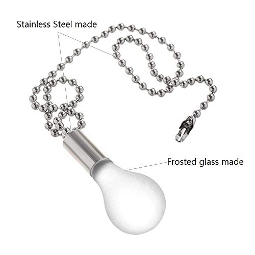 Image of Ceiling Fan Pull Chain 4PCS Light Set with Connector for Decorative 12 Inch Fan Pulls, Living Room, Bathroom, Toilet