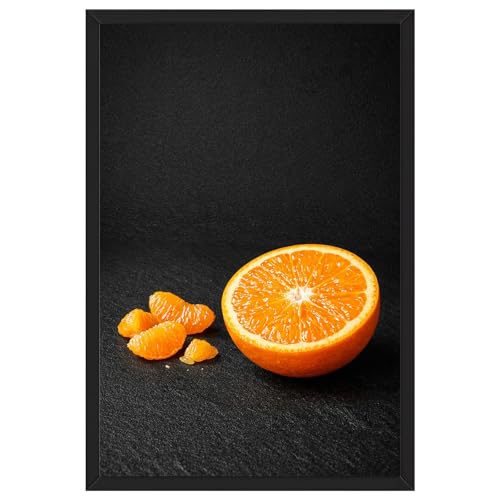 Framed Orange Fruit Still Life Poster Canvas Print Art Modern
