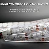 CAM2 Taśma LED 5 m, RGB 300, 60 diod LED/M, wodoszczelna, SMD 5050, taśma LED do dekoracji szafy, na imprezę, do domu, sypialni, dekoracja szafy, możliwość ściemniania..