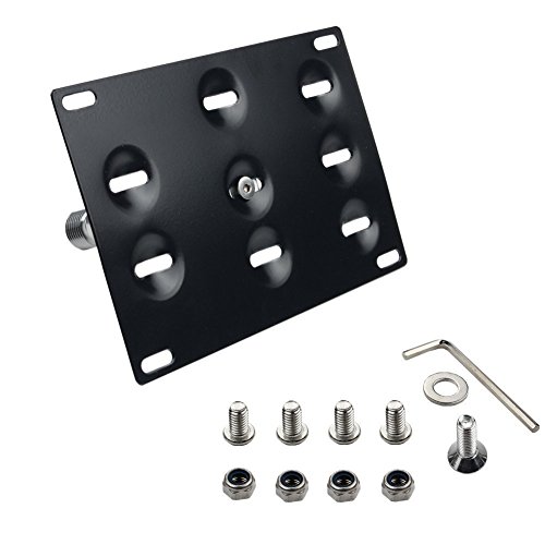 Dewhel Jdm Front Bumper Tow Hook License Plate Mount Bracket Holder Tow Hole Adapter Bolt On For Porsche 911 924 Boxster #TOP1