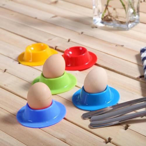 Soulnioi Egg Holder Set in 4,Boiled Egg Silicone Holder,Silicone Egg Cup Egg Stand Tray,for Kitchen Boiled Eggs Breakfast,Store Egg Cups/Holders - Image 4
