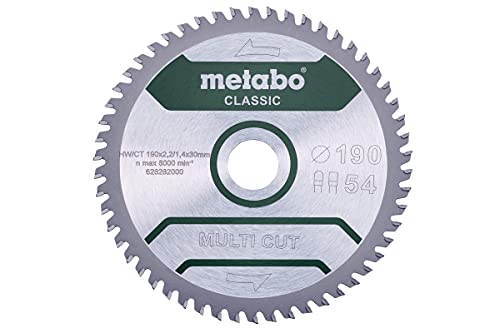 Metabo Lame de scie circ. Classic " Cut" HWCT 190x30 54 FZTZ 5 degrés - vue 4