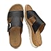 UBFEN Womens Platform Sandals with Orthopedic Arch Support - Low Wedge Heel, Lightweight Comfortable Slide Design for Casual Outdoor Walking, Beach, Work or Summer Outfits Black Size US 9