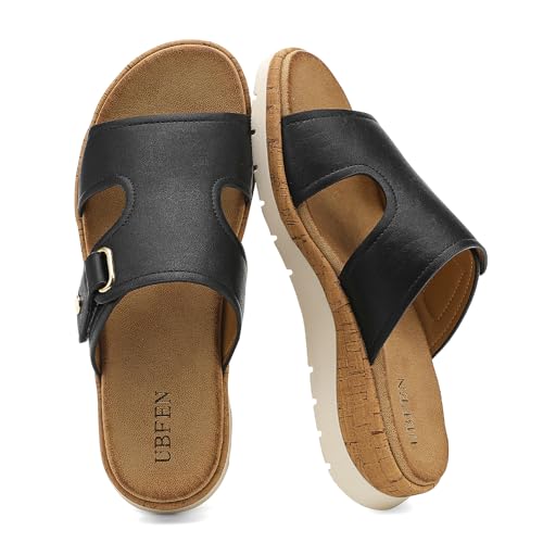 Image of UBFEN Womens Platform Sandals with Orthopedic Arch Support