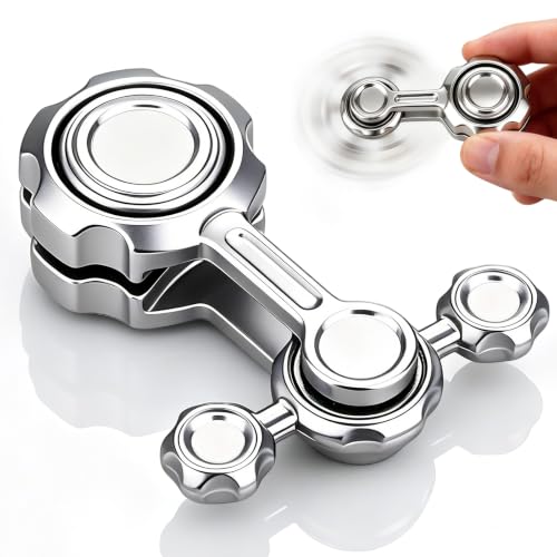 Image of Gear Fidget Spinner Metal Toy for Kids Adults, Cool Gadget Finger Hand Spinner Roller Desk Toy, Anxiety Stress Relief Autism ADHD Toy for Christmas Stocking Stuffer Gift for Boys Teen Men
