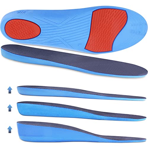 Image of Ailaka Height Increase Insoles for Men Women - 1 Pair PU Shoes Lifts Elastic Shock Absorbing Sports Shoe Insoles Height Increase, Heel Lifts for Men Women Shoes Inserts