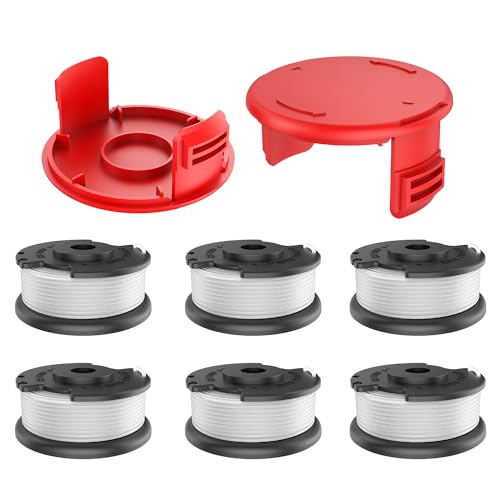 TRUSTLIONTEK fadenspule,für Einhell Akku-Rasentrimmer GE-CT 18/28 Li und GE-CT 18/28 Li TC,für Einhell Ersatzfadenspule TLE-03,Spulenabdeckung TLE-03-1