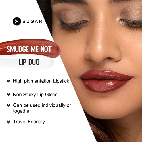 Image of SUGAR Cosmetics - Smudge Me Not - Lip Duo - 12 Don Fawn (Yellow Brown) - 3.5 ml - 2-in-1 Duo Liquid Lipstick with Matte Finish and Moisturizing Gloss