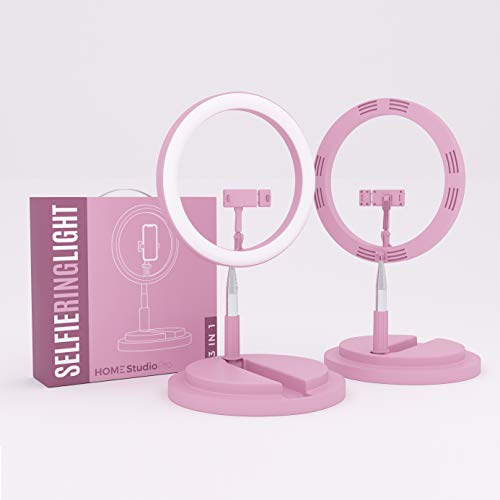 image for Home Studio Pro 3 in 1 Selfie Ring Light - Tall, Foldable Lighting Tri
