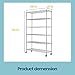 BestOffice | 6-Tier Wire Storage Shelves with Wheels | 18x48x82 | Chrome | Adjustable Racks | Heavy-Duty Metal Shelf, Holds Upto 510 lbs | No-Tool Assembly | Ideal for Home & Garage Shelving