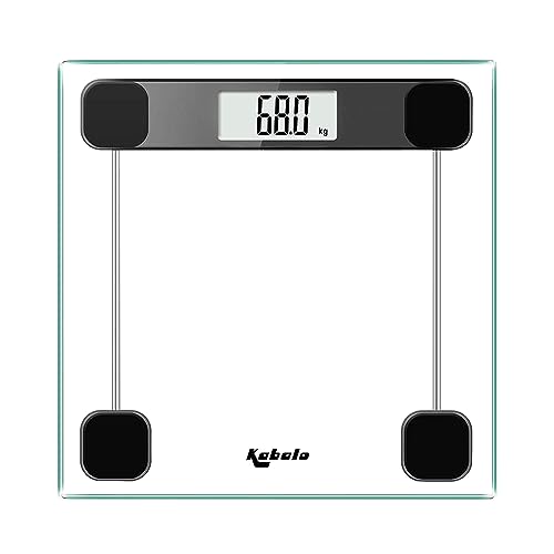 Kabalo Clear Digital Bathroom Scales 180KG Body Weight Weighing Scale LCD Electronic