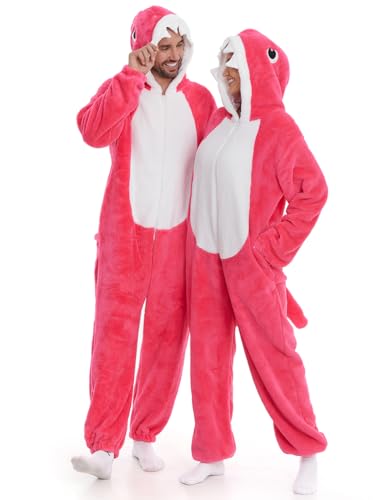 HSCTEK Shark Onesie Costume Adult Women Men Baby Funny Pajamas Mommy XL