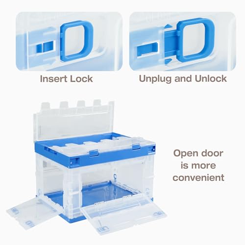 Image of Torin ATZJ001B Folding Storage Box: Collapsible Storage Bins with Lids for Clothes and Books Organization, Capacity - 40L
