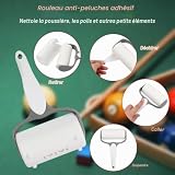 Granvoo kit nettoyage billard, brosses bois et rouleau collant photo 4