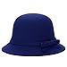Produktbild Dosige Damen Filzhut Eleganter Hut Melone Mütze Winterhut Fischerhut Mode Mütze Herbst und Winter Size M(58cm) (Blau)