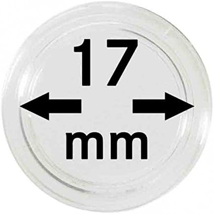 100 x Lindner Coin Capsules Caps Coincapsules for Coins 17 mm