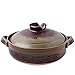 MYYINGELE Marmite Japonaise Donabe en Céramique, Cocotte Résistante à Chaleur avec Couvercle, Petite Marmite Ronde en Terre Cuite en Terre Cuite, Cuiseur à Riz pour Nouilles à Soupe De Ragoût, 0.8L