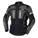 IXS Motorradjacke mit Protektoren Motorrad Jacke Pacora-ST Textiljacke schwarz/grau 6XL, Herren, Tourer, Ganzjährig, Polyamid